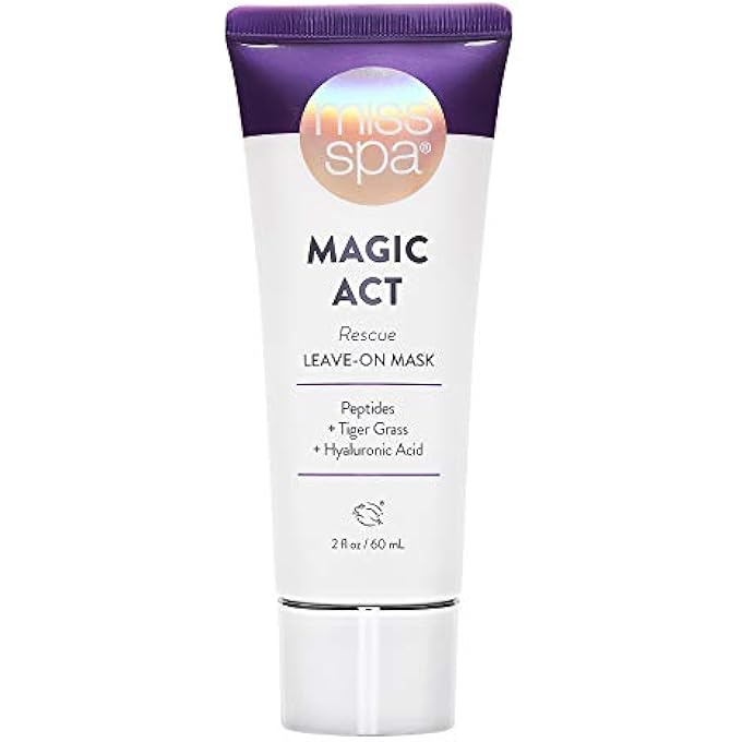 MISS SPA FACE MASK SKIN CARE FOR WOMEN, RESCUE LEAVE-ON HYDRATING HYALURONIC ACID PEPTIDES TIGER GRASS REDUCE REDNESS, SOOTHES IRRITATED SKIN, DAY AND OVERNIGHT FACE MASK DERMATOLOGIST TESTED 2 OZ. - Image 1